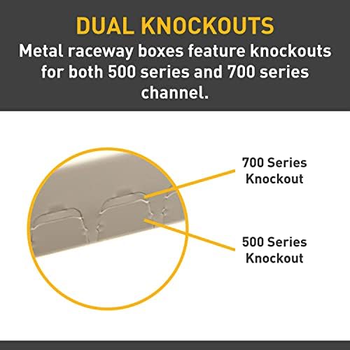 Legrand Wiremold 500 Series Metal Raceway Inside Elbow, Ivory 1 Pack