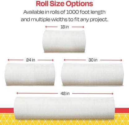 School Smart Butcher Kraft Paper Roll, 40 lb, 30 Inches x 1000 Feet, White
