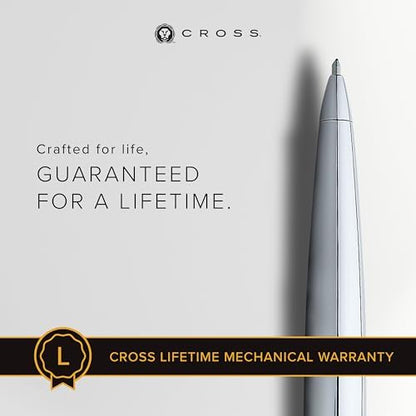 Cross ATX Pure Chrome Ballpoint Pen, Medium Point, Black Ink