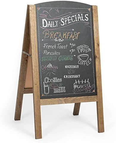 Ilyapa A Frame Chalk Board Easel Sign 18x31.5 in - Sandwich Signs Outdoor