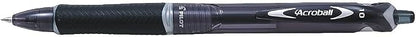 PILOT Acroball Colors Advanced Ink Pens, Black Ink, 1.0mm, 12-Count