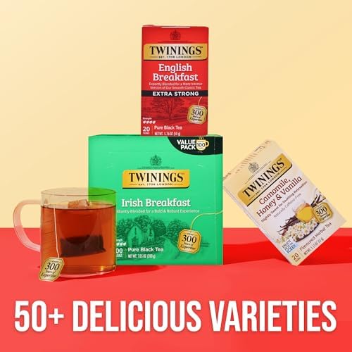 Twinings Extra Strong English Breakfast Black Tea Bags, 20 CT (1 Pack)