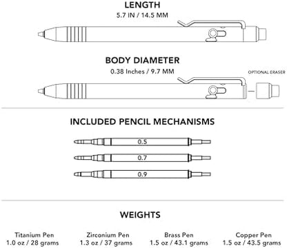 BIG IDEA DESIGN Bolt Action Pencil - BIGiDESIGN (Titanium - DLC Black)