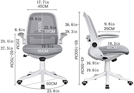 Chair Computer Chair Home Desk Chair Student Learning to Write Backrest Swivel Chair Office Lift Chair Ergonomics Chairs (Color : Gray) (Black)