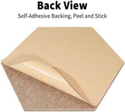 Hexagon Cork Boards for Walls Self Adhesive, 10 Pack 12 x 10 inch