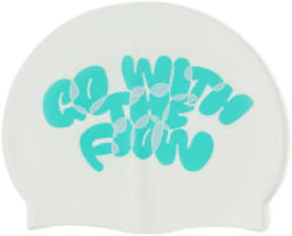 Unisex Silicone Swimming hat That Protects Hair and Ears, Pretty and Cool Artist Collaboration Design Swimming hat
