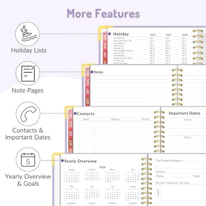 Forvencer Academic Planner 2026-2027, Weekly & Monthly Hardcover Planner A4