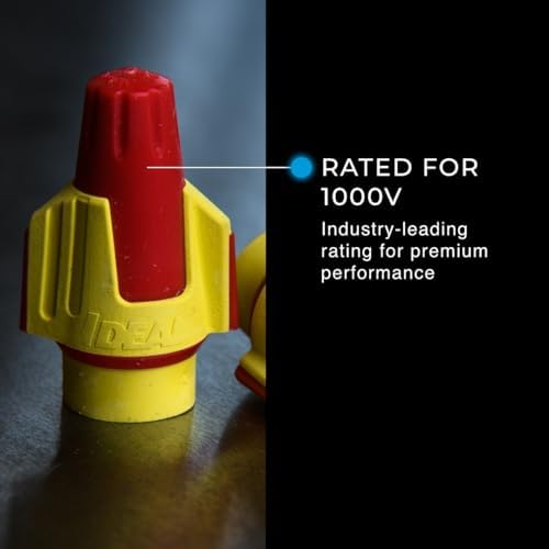 Ideal Electrical Twister Proflex (30-347) Red/Yellow Wire Connector, Bag of 250 — Smooth Twist-On Wire Nuts for 22 to 8 AWG with Comfort SureGrip and Flexible Skirt