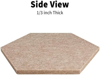 Hexagon Cork Boards for Walls Self Adhesive, 10 Pack 12 x 10 inch