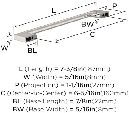 Amerock 25 Pack 6-5/16" Cityscape Satin Nickel Drawer Pull