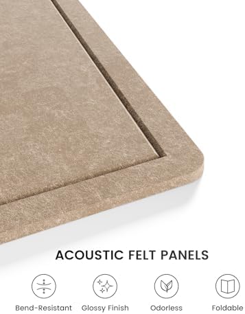 Fluxynara 70.8" x 47.2" Large Bulletin Board, Taupe
