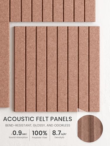 Bumusty 36"x 24" Large Felt Bulletin Board Tiles,Terracotta