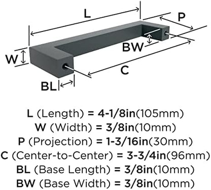 Amerock 25 Pack 3-3/4" Monument Matte Black Drawer Pull