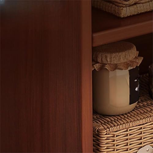 Lumber Organizer Shelf 3/4 Shelves, Lateral Filing or Vertical, Closed Back Floor-Standing Bookshelf Rack Bookcase Cabinet Tiered Shelf Grid Storage Unit Natural 55" L x 9" W x 41" H