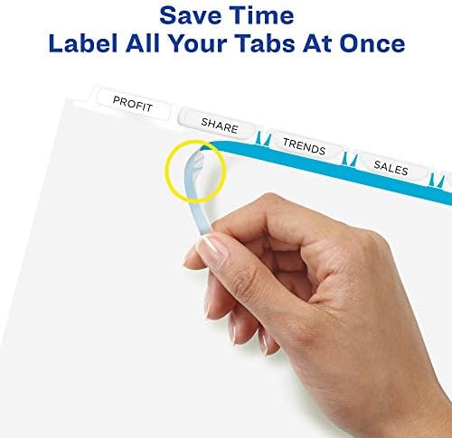 Avery Index Maker Clear Label Dividers, 5-Tab, White, 150 Sets