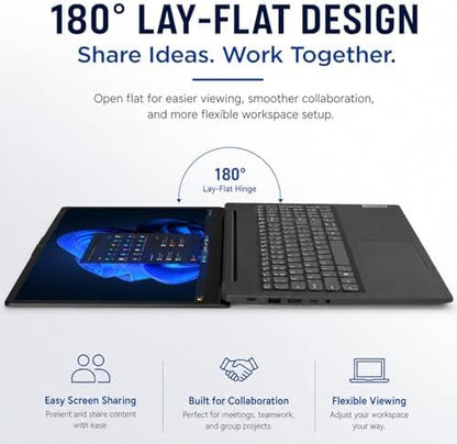 Lenovo 2026 V15 Slim Business Laptop, 15.6" FHD Display, Powerful Intel Quad-Core Processor, 8GB DDR5 RAM, 1TB SSD, Wi-Fi 6, Ethernet(RJ45), HDMI, 8-Hour Battery, Windows 11 Pro, MS 365 for the Web
