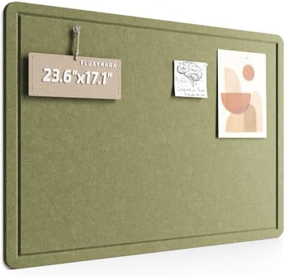 Fluxynara 23.6" x 17.1" Bulletin Board, Olive Green