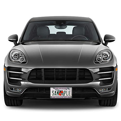 Fastasticdeals Metal Insert License Plate Frame She Believed Could So Did A Weatherproof Car Accessories Black 2 Holes Solid Insert - color: Black 2 Holes Solid Insert
