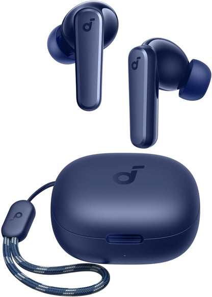 Soundcore by Anker P20i True Wireless Earbuds, 10mm Drivers with Big Bass, Bluetooth 5.3, 30H Long Playtime, Water-Resistant, 2 Mics for AI Clear Calls, 22 Preset EQs, Customization (Blue)