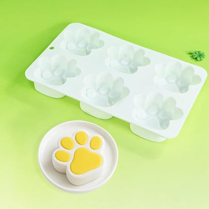 Silicone Mousse Mold Bear Cat Paw Non-Stick Baking Molds for Homemade Chocolate, Jelly, Pudding, Ice Cream, Cheesecake and Cupcake, Flexible Dessert Decorating Bakeware (G_Bear's Paw)