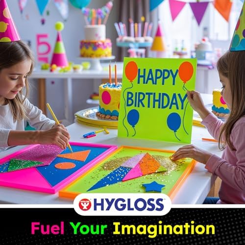 Hygloss Poster Board 11 x 14, 25 Pack Neon Green, Colored Posterboard