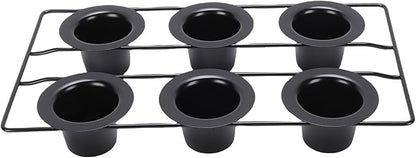 Bewinner 6 Cup Non Stick Popover Pan | Carbon Steel Bakeware for Muffins, Cupcakes & Pudding, Easy, Dishwasher Safe