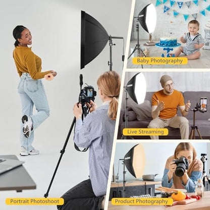 Torjim Softbox Photography Lighting Kit | 20" X 20" & 85W LED Studio Light