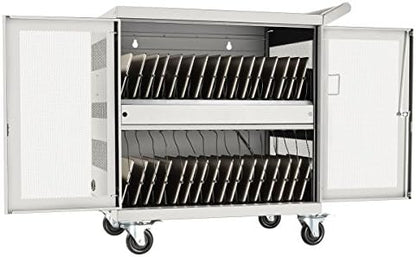 Tripp Lite 32-Port USB Charging Cart Storage Station for Android & Tablet, White (CSC32USBW)