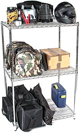 Omega 18" Deep x 24" Wide x 63" High 3 Tier Chrome Starter Shelving Unit