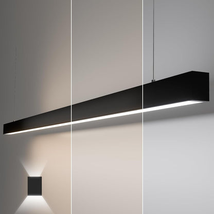 8FT LED Linear Lights 100/90/80/70/60W Up and Down Light, 3000K/4000K/5000K 8 Feet Commercial Linkable Shop Lighting for Office Garage Shop Dining Room bar, 0-10V Dimmable 8’ Architectural Fixture,ETL