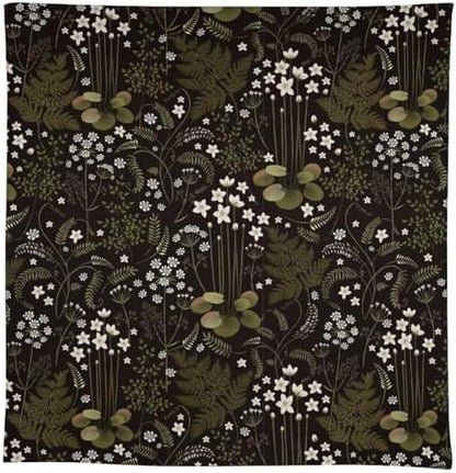 Woodland Field Tablecloth, Rustic Forest Wild Flower Herb Fern Farmhouse Natural Floral Table Cloth for Picnic Party Dining Room Home Decor 55x75in