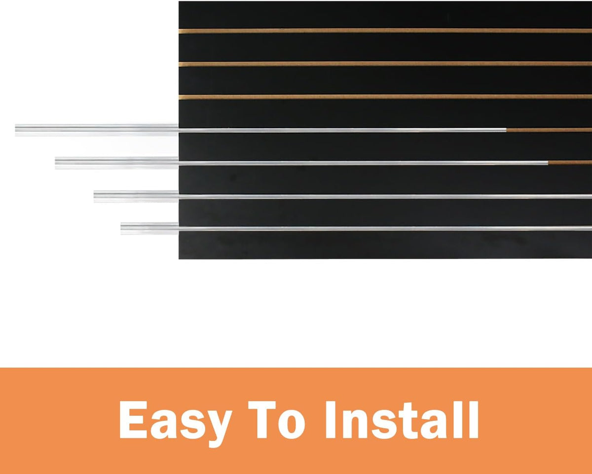 48"-Slatwall Panels Aluminum Slatwall Inserts-15Pcs