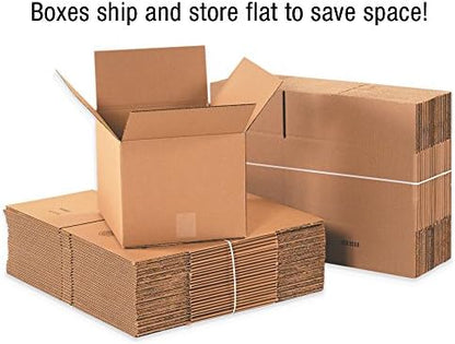 BOX USA 6x6x18 Tall Corrugated Boxes, Tall, 6L x 6W x 18H, Pack of 25 | Shipping, Packaging, Moving, Storage Box for Home or Business, Strong Wholesale Bulk Boxes
