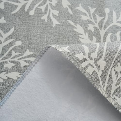 LIBERECOO Vinyl Tablecloth with Flannel Backing Indigo Botanical Charm, Waterproof, Wipeable, Durable Table Cover 4 Colors, 4 Sizes, Rectangular 54x72 Inch