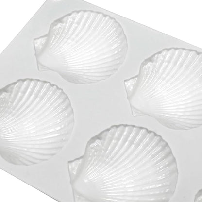 Cake Mold Shell Shaped Silicone Baking Cookie Biscuit Mold DIY Bakeware Pan Mould Kitchen Accessories (Shell J_11.8 X6.8 X1 inch)