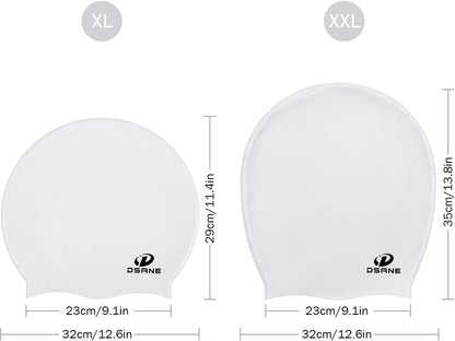 Dsane Extra Large Swimming Cap for Women and Men,Special Design Swim Cap for Very Long Thick Curly Hair&Dreadlocks Weaves Braids Afros Silicone Keep Your Hair Dry