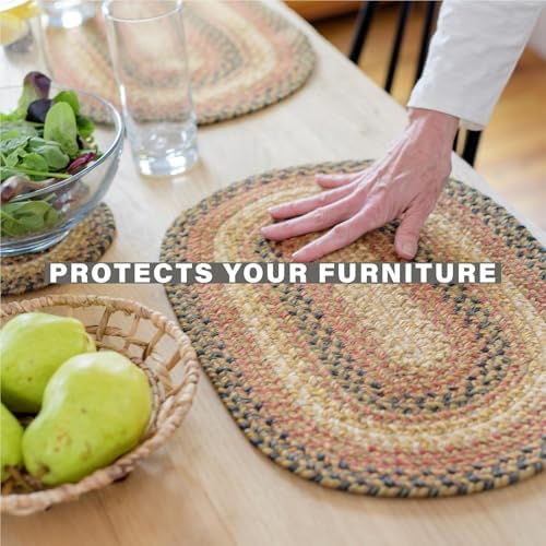Homespice Russet Jute Braided Table Runner, Rect 8x28 Set of 2
