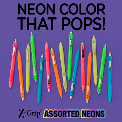 Zebra Pen Z-Grip Mechanical Pencil, 0.7mm #2, Assorted Neon Barrels, 10-Pk