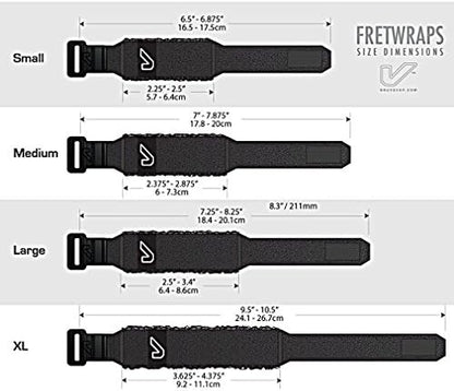 Gruv Gear Fret Wrap & Guitar Mute, Fretwrap for Acoustic, Electric & Bass | String Dampener Recording, Tapping & Practice Accessory (1 Pack, Extra Large Off-White, Fits 7-12 String Bass, Extended