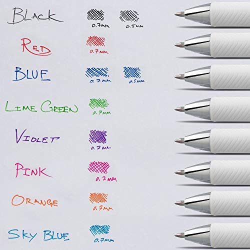 Pentel EnerGel Pearl Retractable Liquid Gel Pen, (0.7mm) Metal Tip, Medium Line, Orange Accent, Orange Ink, 12 pack (BL77PW-F)
