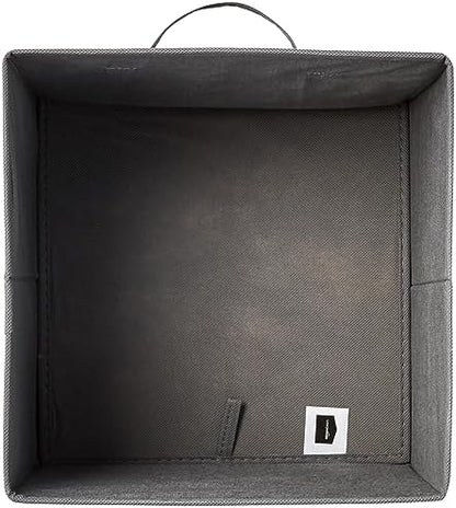 Amazon Basics Collapsible Fabric Storage Cubes Organizer with Handles, Sturdy, Foldable, Space-Saving, 10.5"x10.5"x11", Gray, 6-Pack