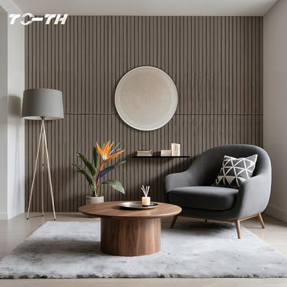 TO-TH Acoustic Wall Panels Decorative Sound Absorbing Panel 10 Pack, Walnut
