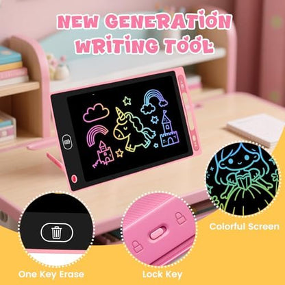 4 Pack LCD Writing Tablet for Kids, Erasable and Reusable Toddler Doodle Board in 8.5 inch, Ideal Educational Drawing Pad for Learning Toy for Ages 3-8 Gifts for Girls Boys