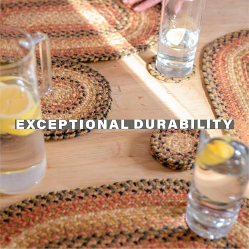 Homespice Russet Jute Braided Table Runner, Rect 8x28 Set of 2
