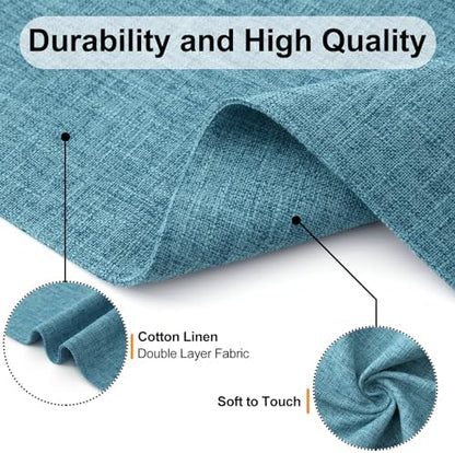 Homaxy Cloths Placemats for Dining Table Set of 4, 13" x 19", Aqua