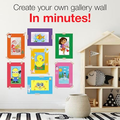 Hygloss 96 Pack Paper Picture Frames, Colorful cardstock Photo Frame 4.75x6.75-Inch, Papers Frames to Decorate for Wedding Birthday DIY Classroom Crafts and Decorations
