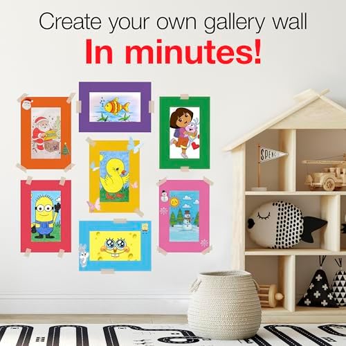 Hygloss 48 Pack Paper Picture Frames, Colorful cardstock Photo Frame 11x14-Inch, Papers Frames to Decorate for Wedding Birthday DIY Classroom Crafts and Decorations