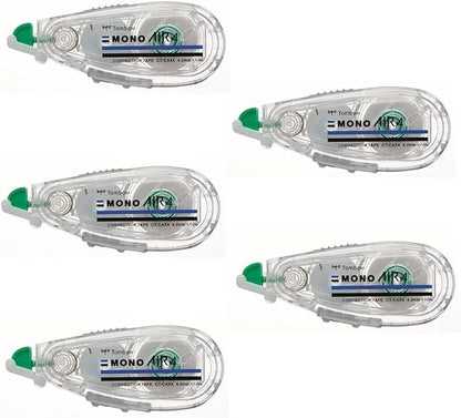 Tombow CT-CAX4-5P Pencil Correction Tape MONO Mono Air Refill Type, 0.17 inches (4.2 mm), 5 Pieces