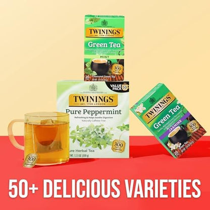 TWININGS TEA, TEA,GREEN,MINT 20 BAG (Pack of 2)