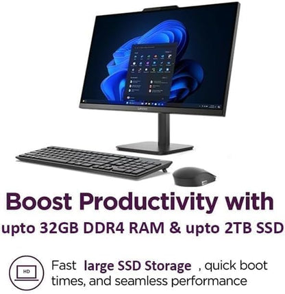Lenovo 24" All-in-One Desktop Computer | Intel Core i3-N305 (8 Cores, Beat i5-1140G7) | 32GB RAM, 2TB SSD | WiFi 6 | UHD Graphics | Stunning IPS FHD Display, Lifetime Office 365 for Web
